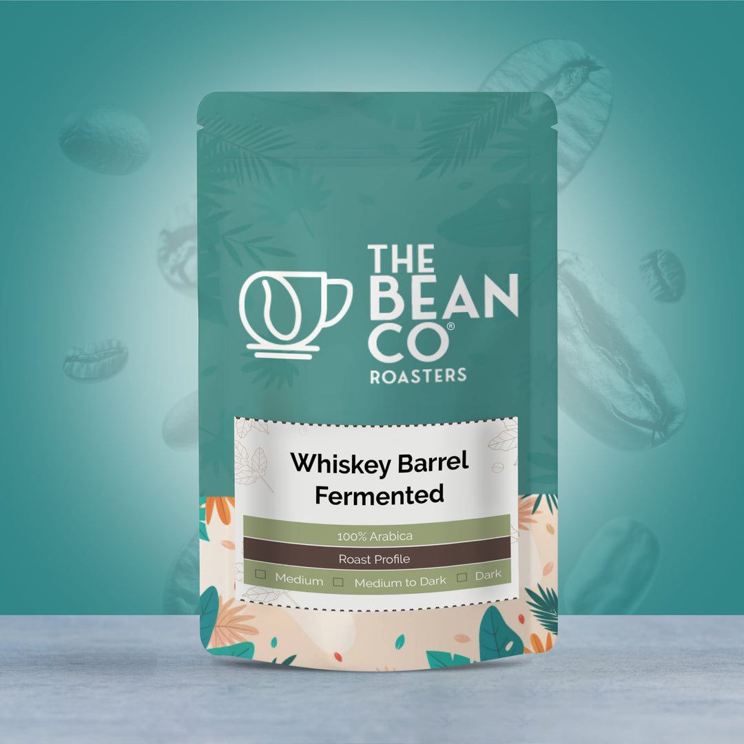 The Bean Co Roasters Whiskey Barrel Fermented Roasted Coffee | Medium Roast | 100% Arabica | Roasted Coffee Beans (Channi, 1 Kg)