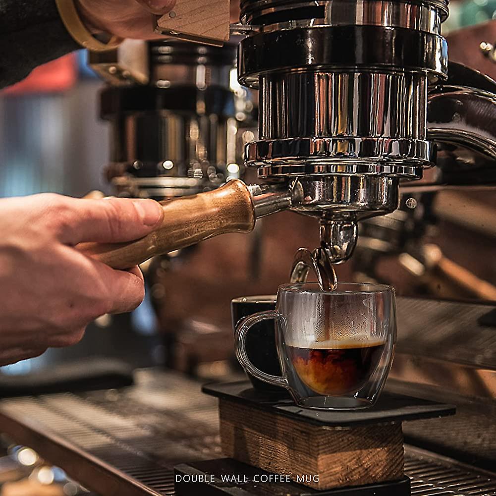 The Bean Co Roasters Double Wall Coffee Cup | Borosilicate Glass | Insulated Layer Cups | Perfect for Coffee and Tea