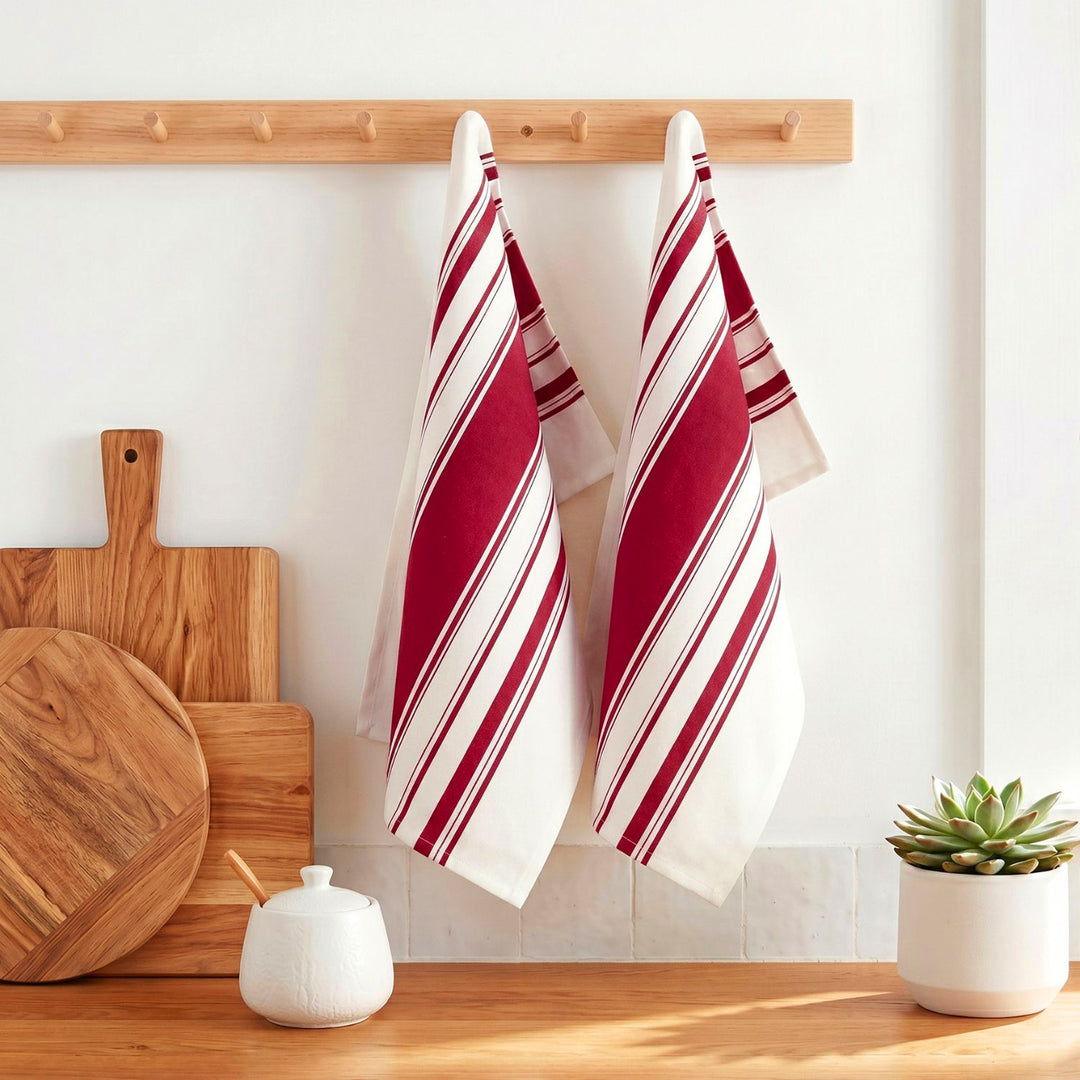 Striped Cotton Dish Towels ( Set of 2 )