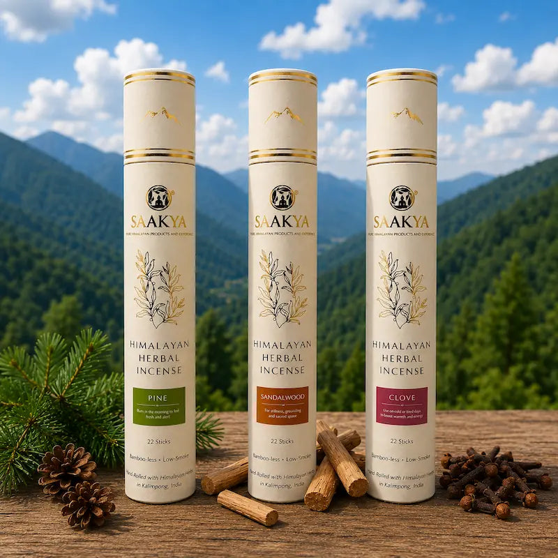 Saakya Sacred Forest Ritual Pack | Pine, Sandalwood & Clove Incense Sticks | Pack of 3