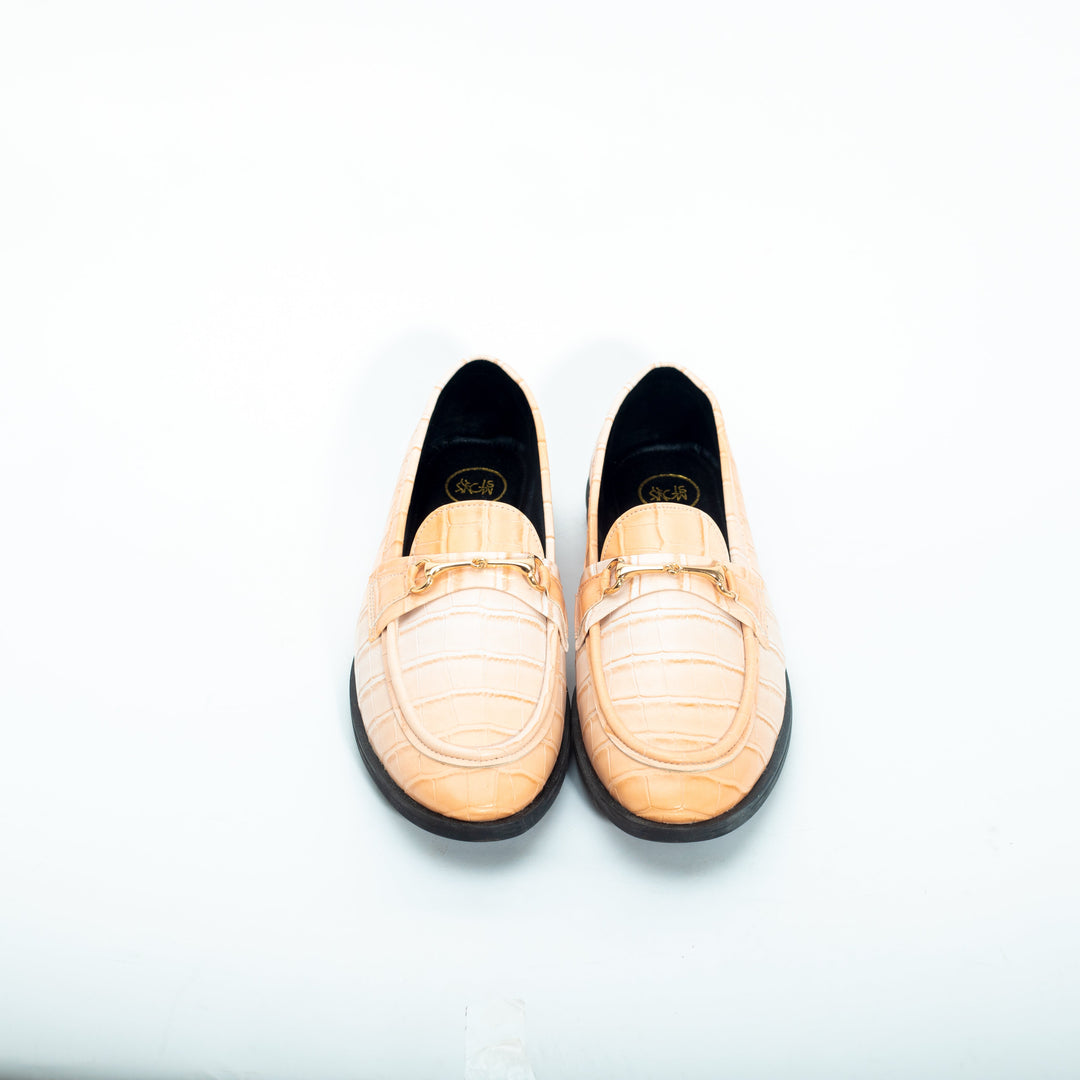 Monkstory Flatform Horsebit Slip Ons - Powder Peach