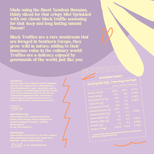 Atom Eats Truffle Banana Chips | (50g X2) Pack by Atom Eats