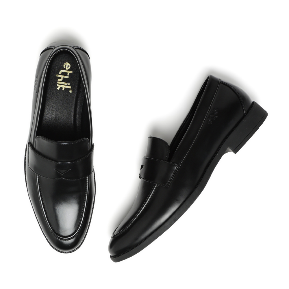 Simplicist Black Penny Loafers
