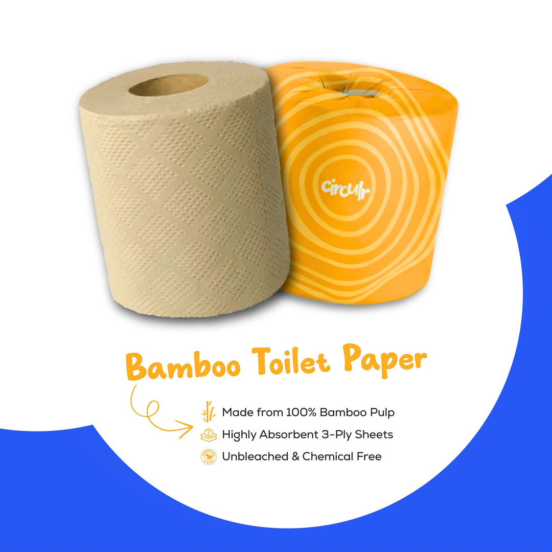 Bamboo Toilet Paper (3 Ply | 160 Pulls | Pack of 18)