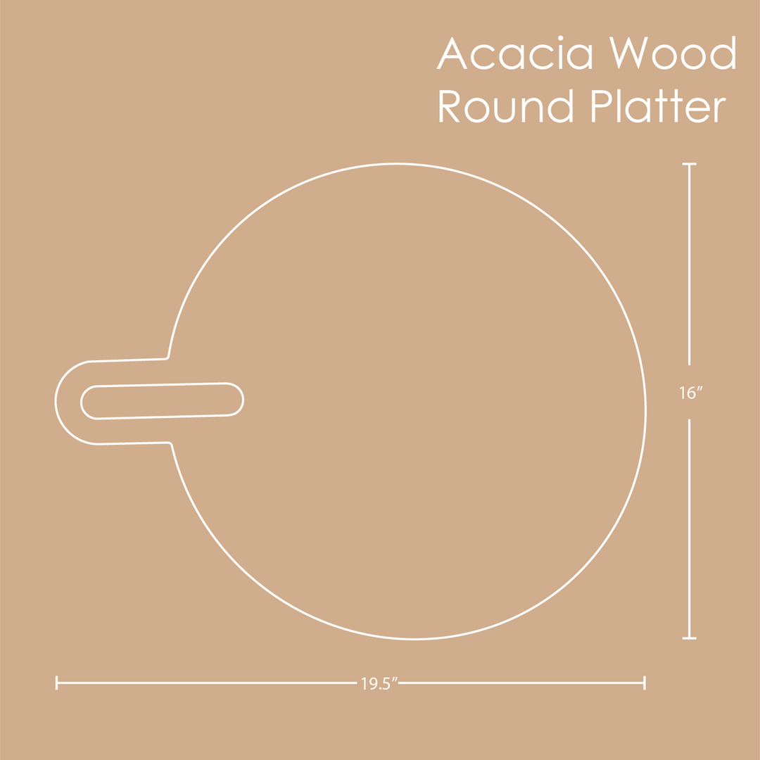 Muun Home Acacia Wood Round Platter