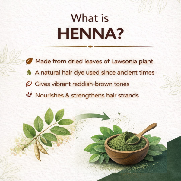 Natural Henna Powder for Hair Chemical-Free Hair Coloring & Conditioning