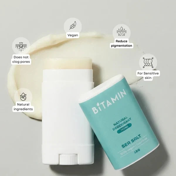 Bitamin Sea Salt Teens Natural Deodorant - 15 g