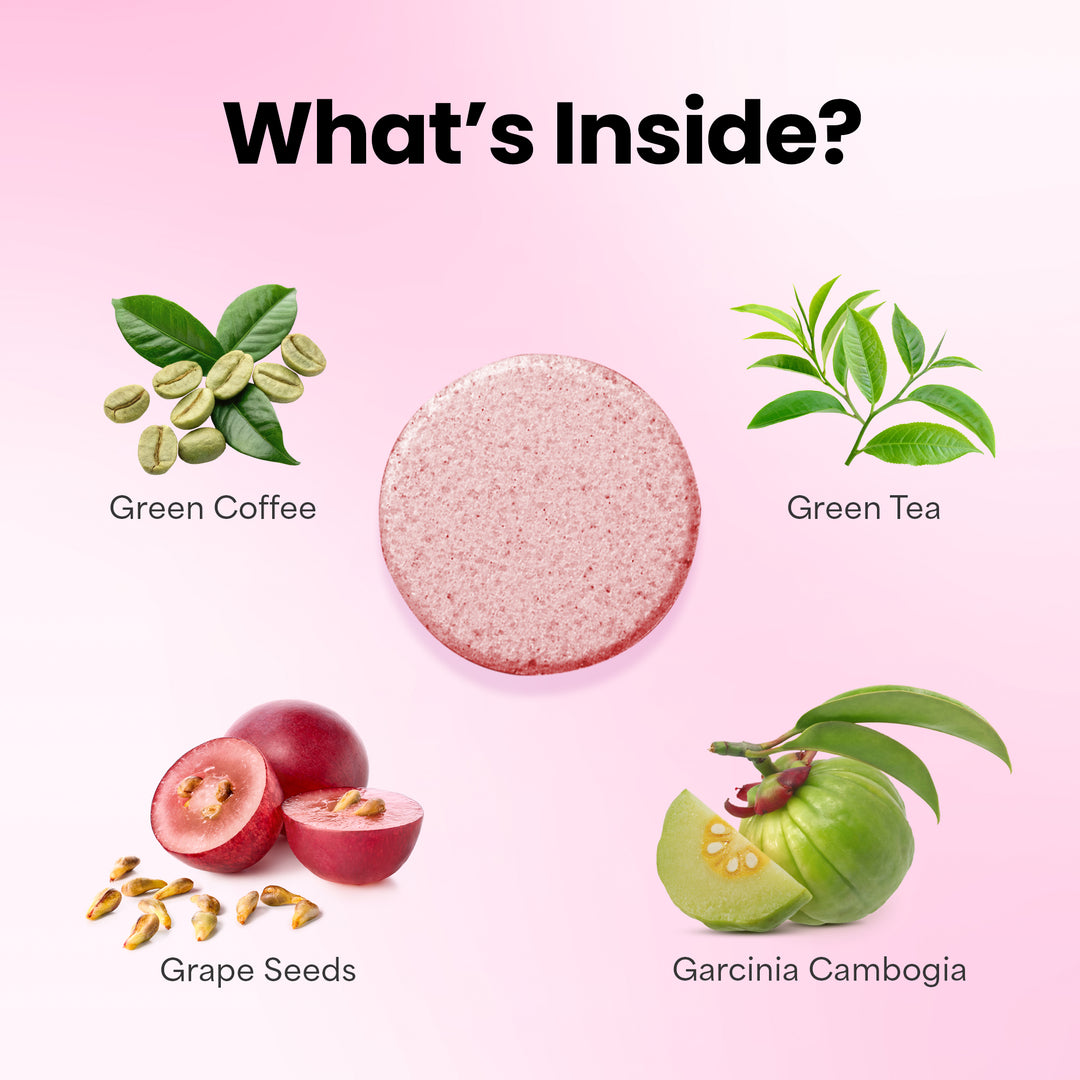 Auric Get Slim Effervescent | Power of Green Coffee, Green Tea, Grape Seed & Garcinia Cambogia | For Men & Women