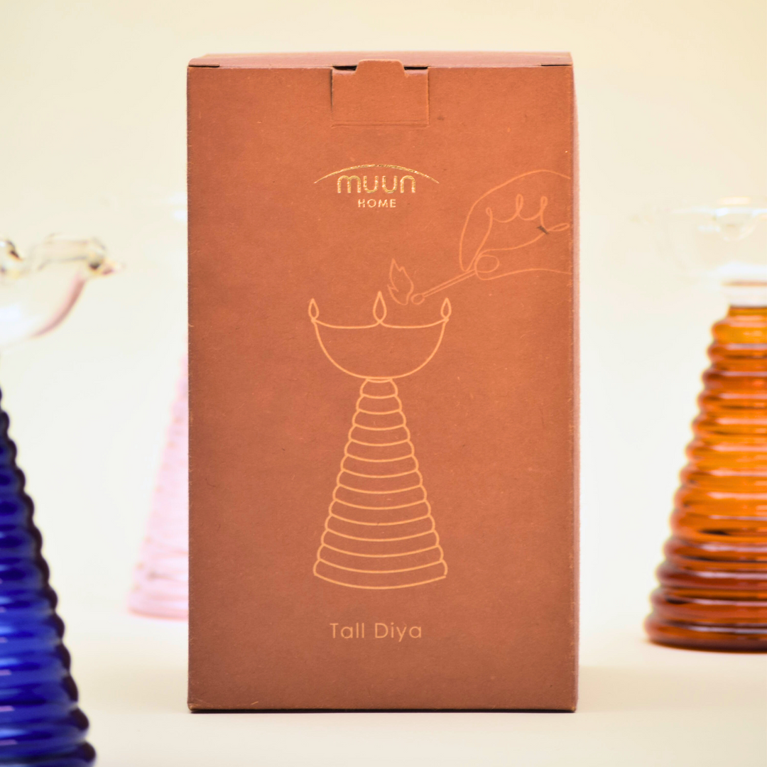 Muun Home Tall Glass Diya