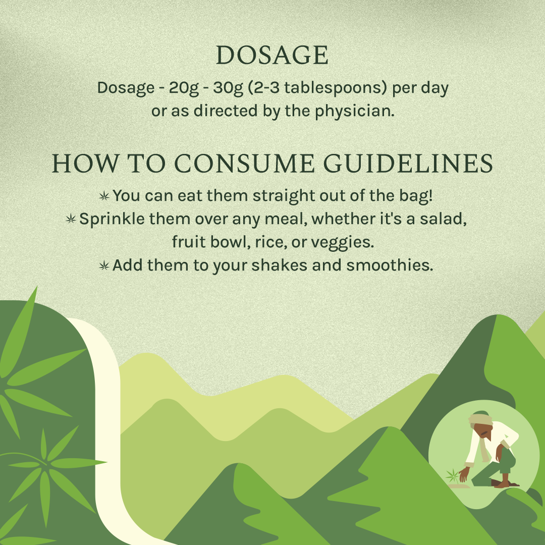 India hemp Organics Hemp Hearts 100grams