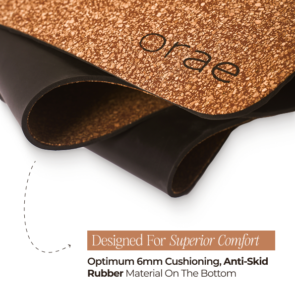 Rise Cork Yoga Mat - Grippiest Mat Ever | Free Carry Bag Included