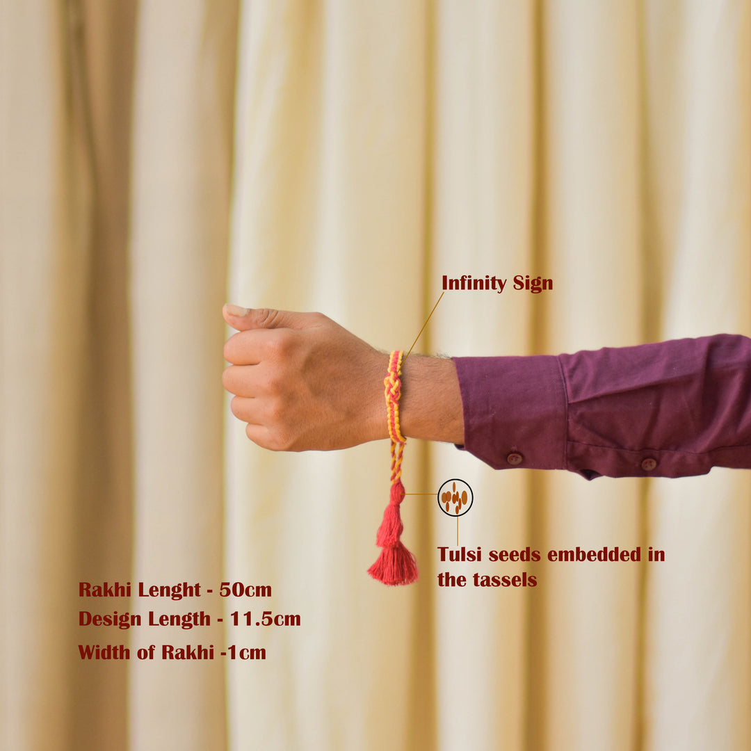 Anant Sutra Plantable Rakhi Sibling Box | Eco-Friendly Rakhi with Tulsi Seeds | Scrapshala