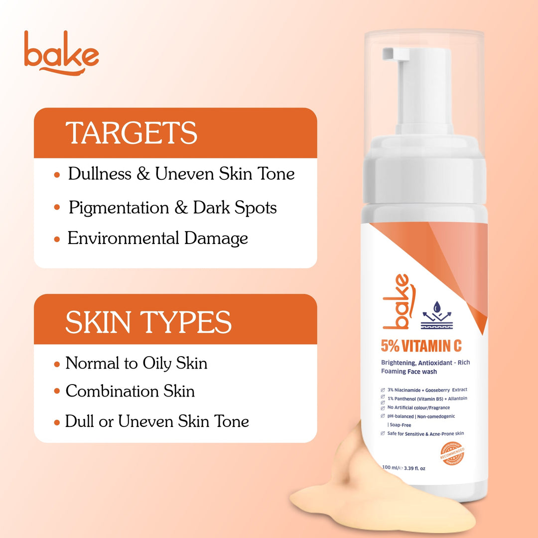 5% Vitamin C Foaming Face Wash with 3% Niacinamide – 100ml