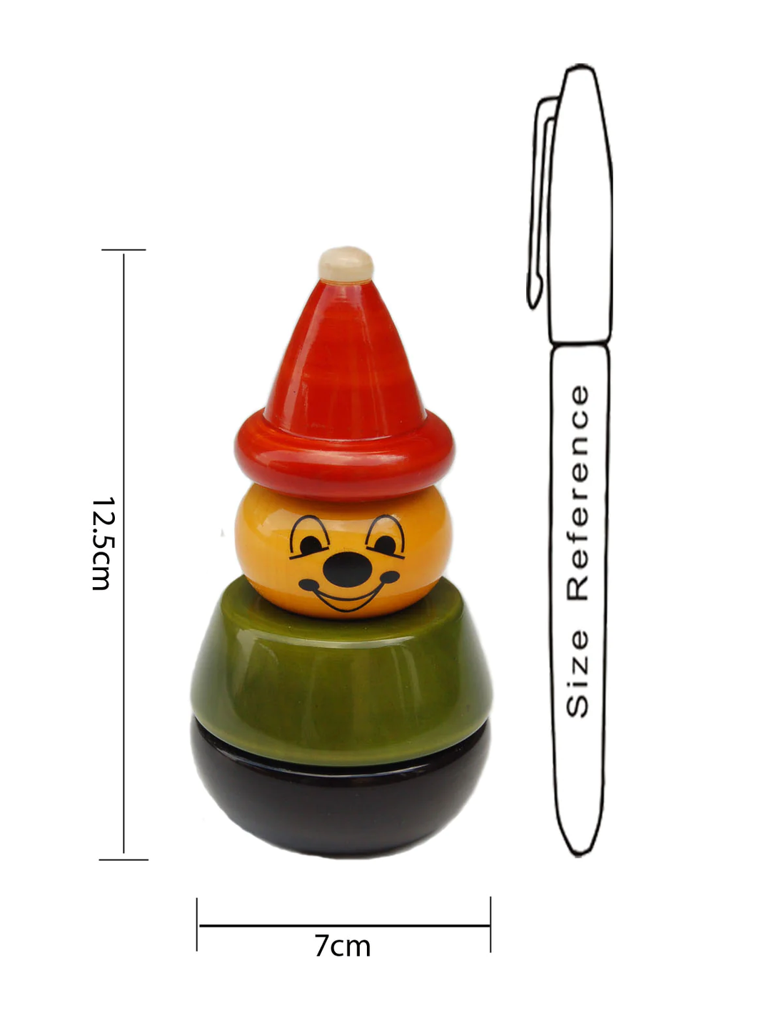 Fairkraft Creations Aaba Wooden Stacker | Green, 3 Pieces