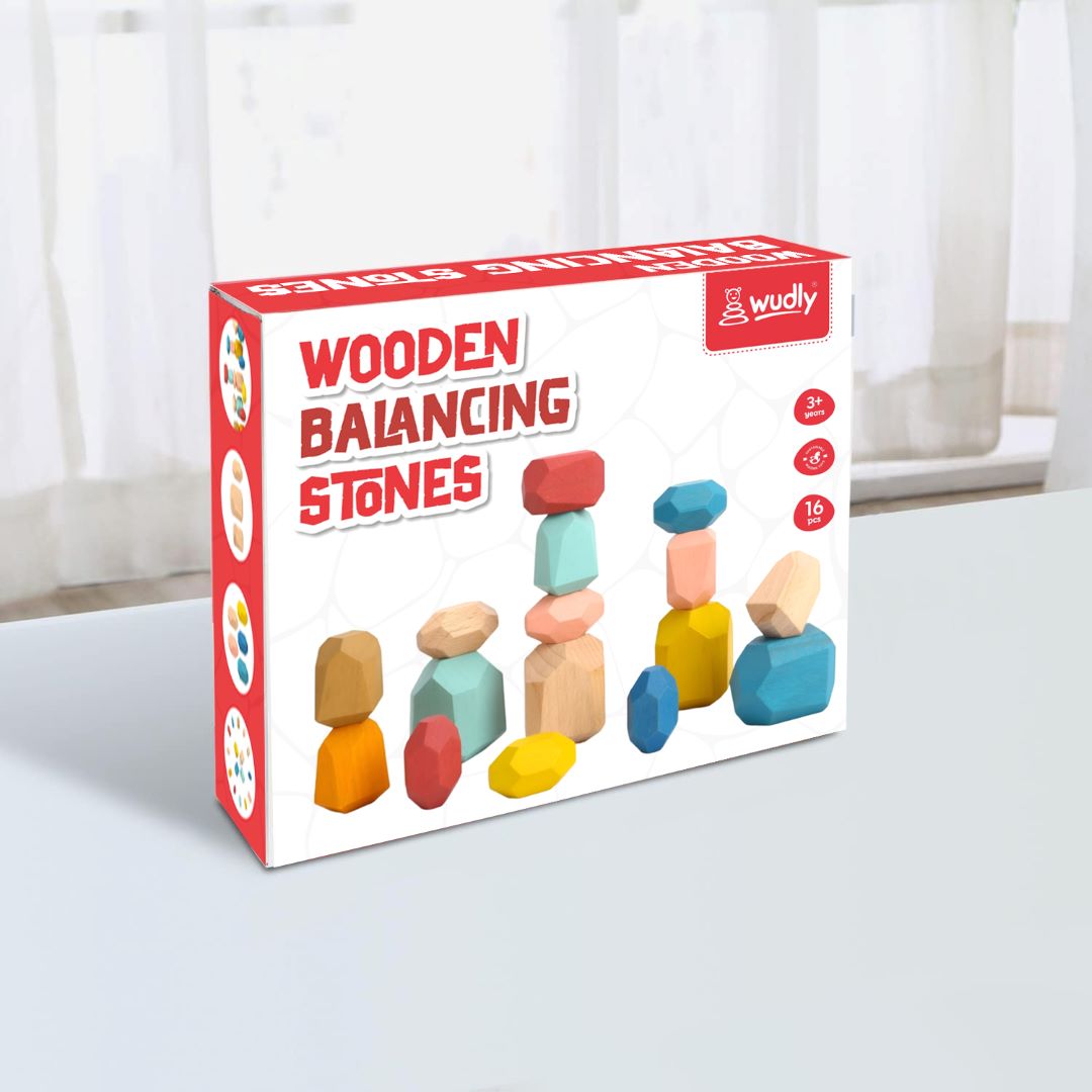 Wudly Wooden Balancing Stone For Kids