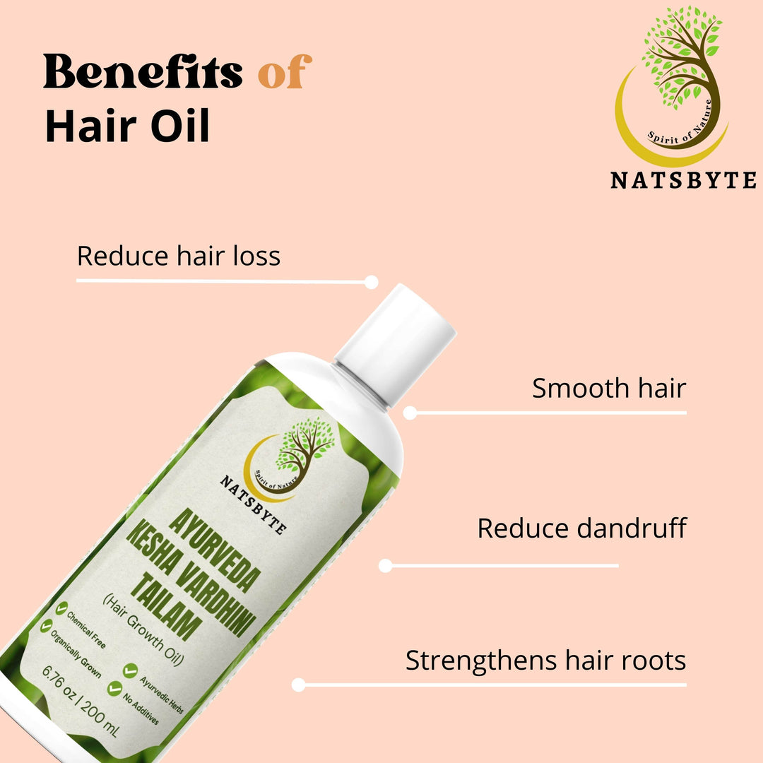 Natsbyte Ayurveda Keshvridhi Tailam (Hair Oil), Hair Regrowth 200 ml