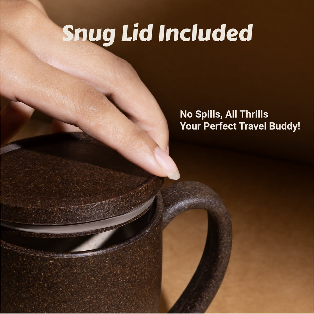 MAE Coffee Craft Mug with Lid - 370 ML