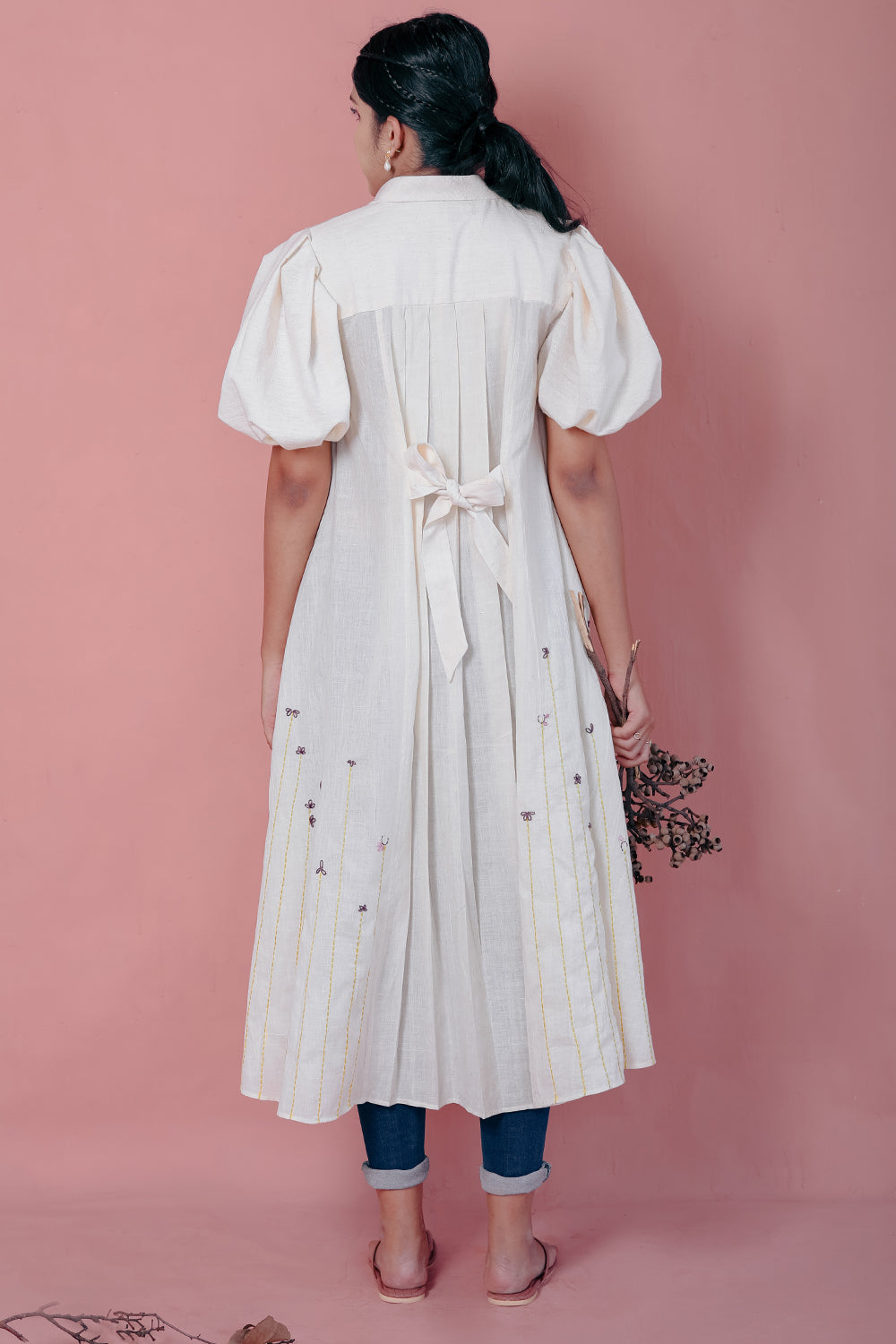 ITIDOR Zoella Kurti - Flared Kurta, Box Pleat Sleeves