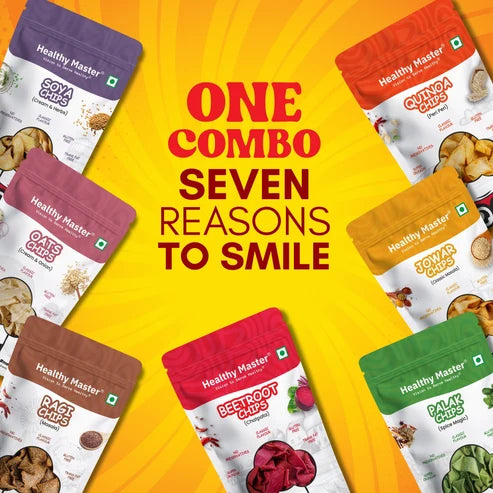 Healthy Master Light and Crispy Chips Combo (210gm) 30g Each (Pack of 7)