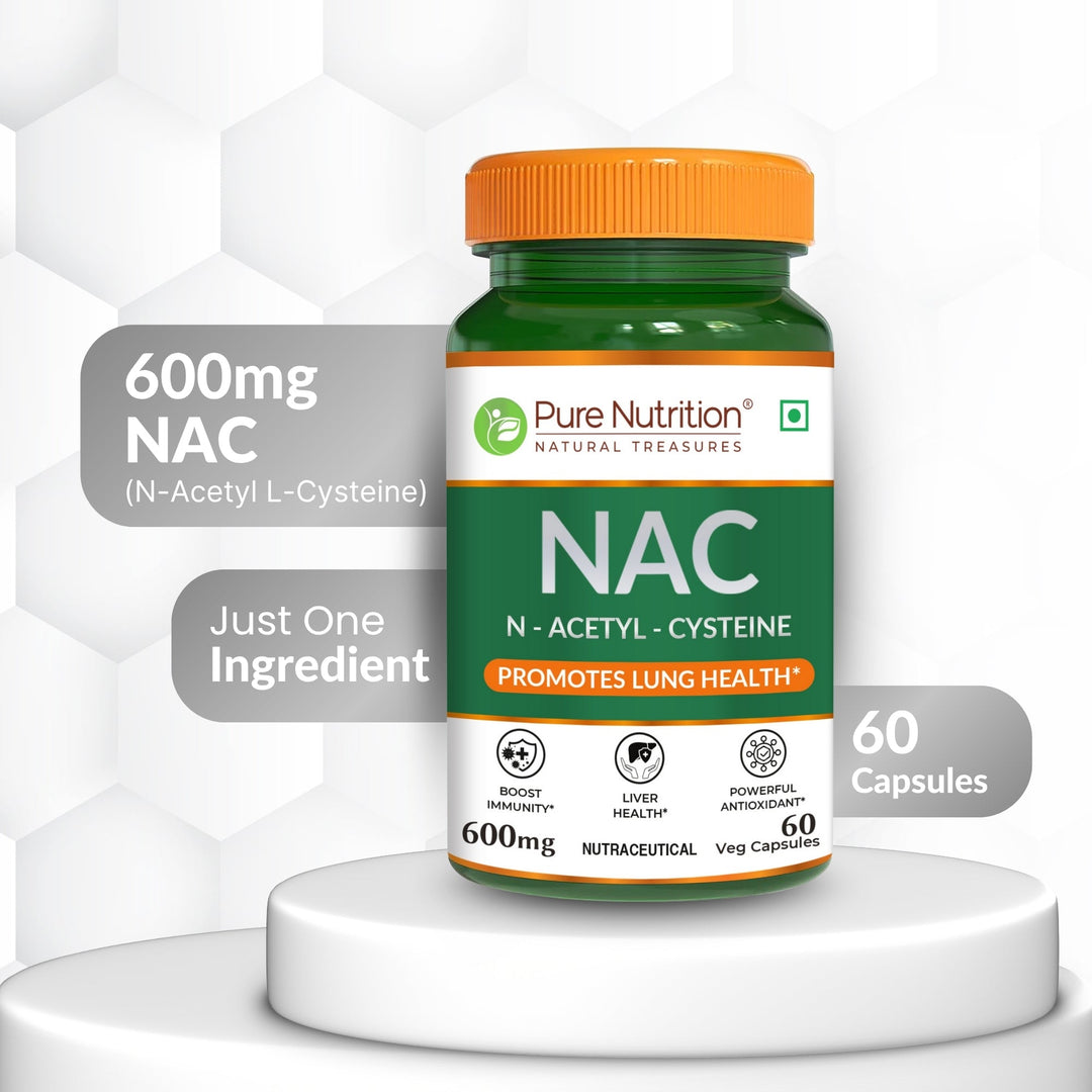NAC 600mg | N-Acetyl Cysteine Capsules | Antioxidant Support Formula | 60 Veg Tablets