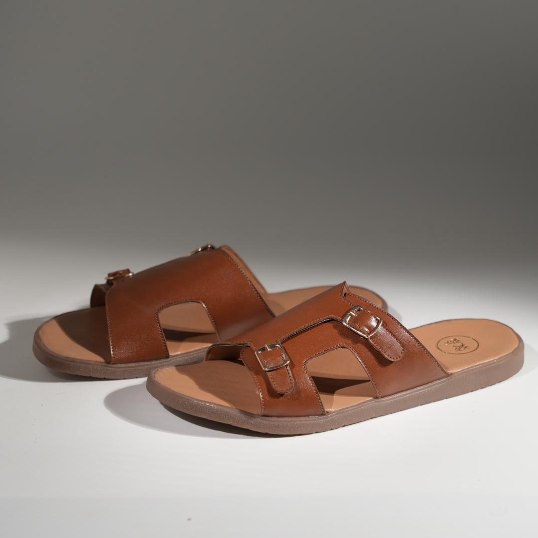 Monkstory T-Rad Classic Double Monk Strap Sandals - Tan