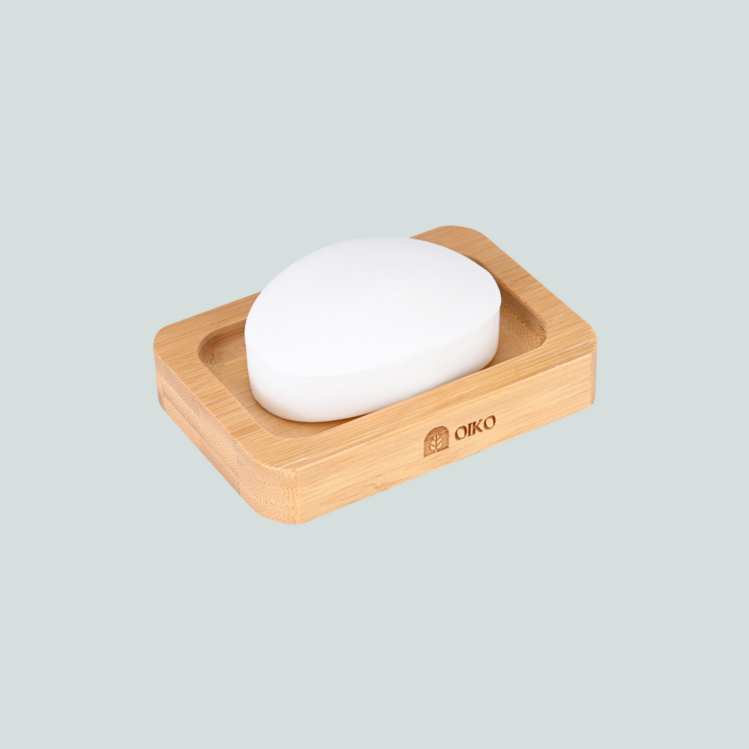 OIKO Bamboo Soap Holder | Minimalist Elegance |Durable & Water-Resistant