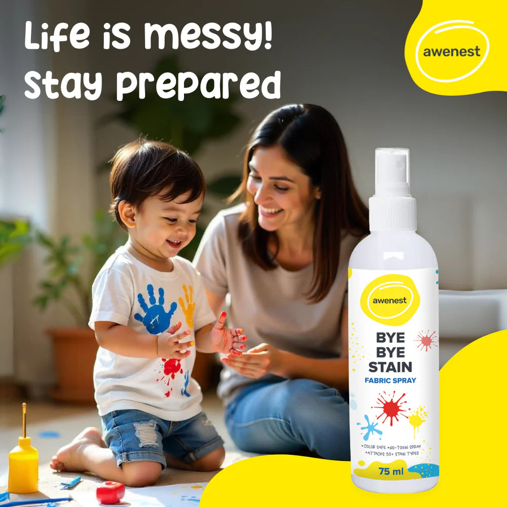 Instant Food Stain Remover Fabric Spray - awenest Bye Bye Food Stain, works on 50+ Food and Blood Stains on-the-go for combos