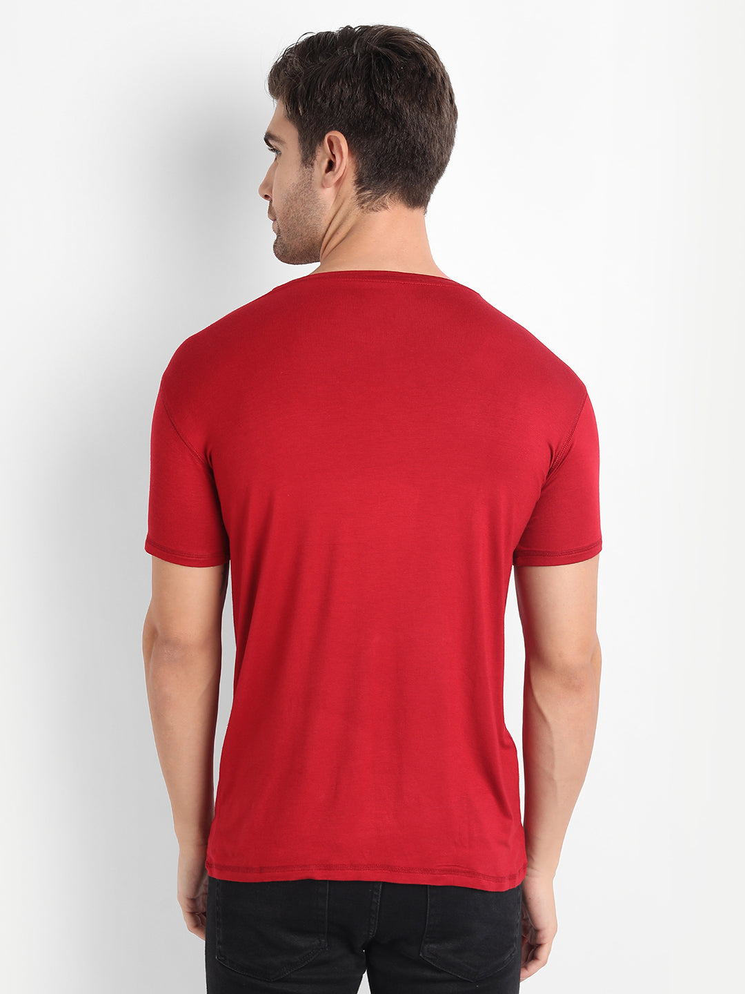 Bamboo Fabric Black T-Shirt for Men – Soft, Eco-Friendly, Breathable, Slim Fit