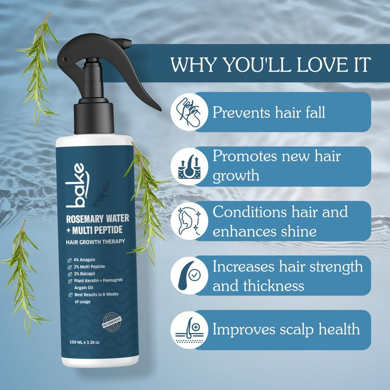 Rosemary Water Hair Growth Spray with Multi Peptides