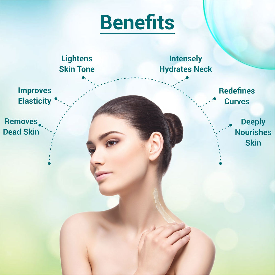 Nutrainix Organics Radiance Neck Back Cream Brightening, Tan Removal & Anti-Aging Moisturizer for Silky, Youthful Skin - 50 gm