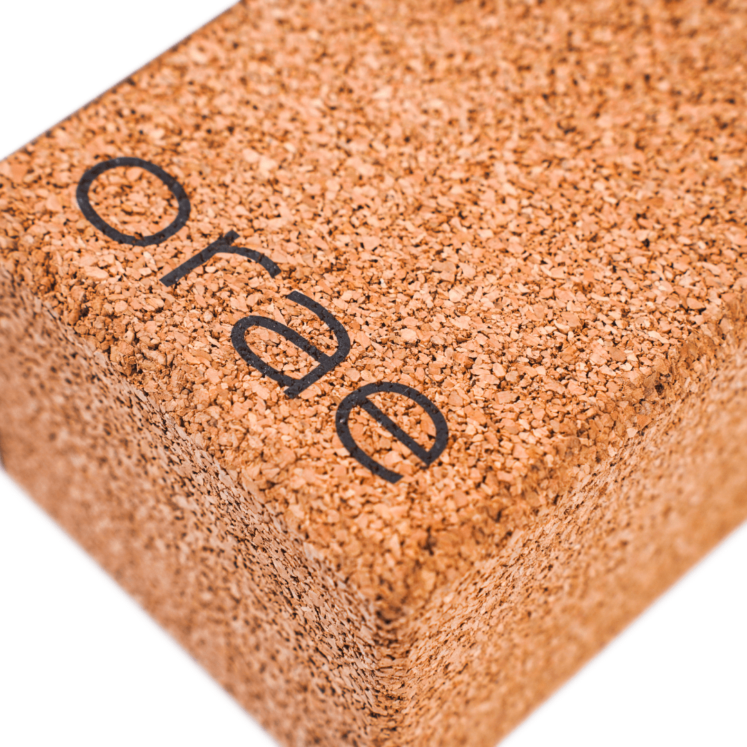 Orae Cork Support Block -  Supportive and Comfortable for Stability, Balance in Yoga & Pilates