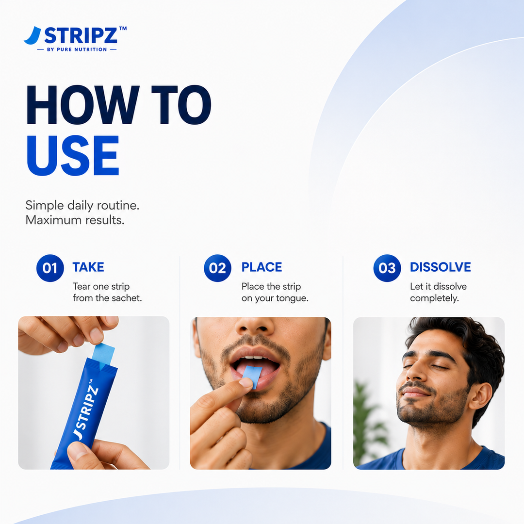 Stripz Perform Pro Oral Strips (Tadalafil IP 20 mg) | Peppermint Flavour