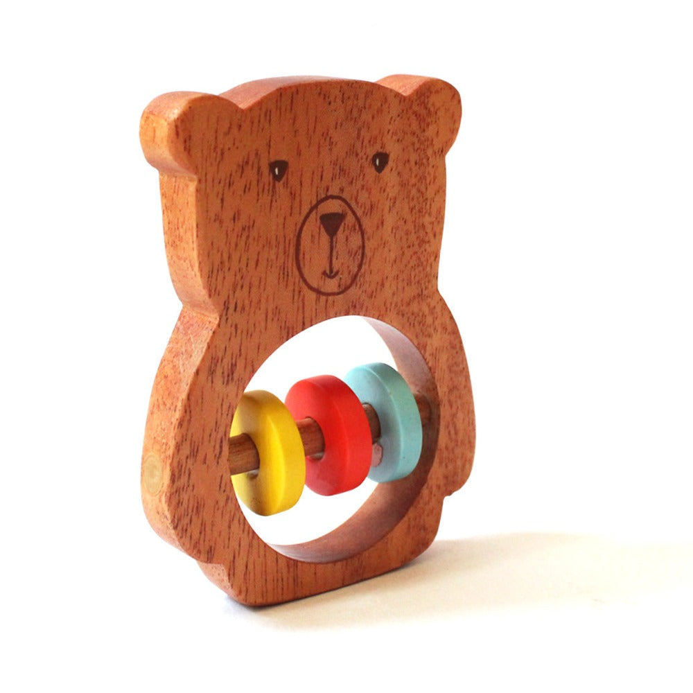 Shumee Neem Wood Rattle-Bozo the Bear