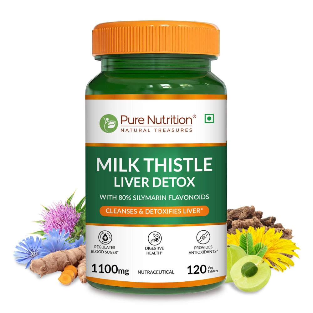 Milk Thistle Silymarin 1100mg Tablets | Liver Cleanse & Detox Support Formula | 120 Tablets