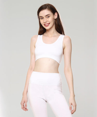 Naturefab Women's Bamboo Sports Bra White