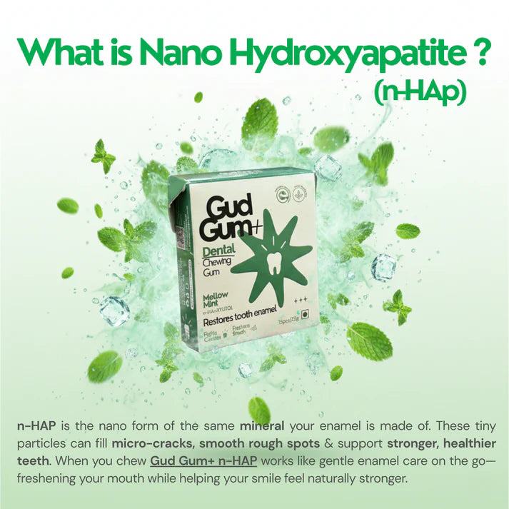 Gud Gum+ Dental Chewing Gum with nHAP