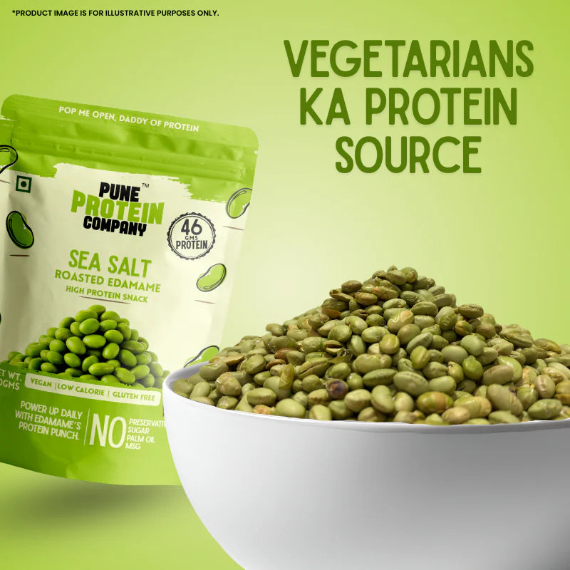 Pune Protein Company Sea Salt Roasted Edamame | 46g Protein