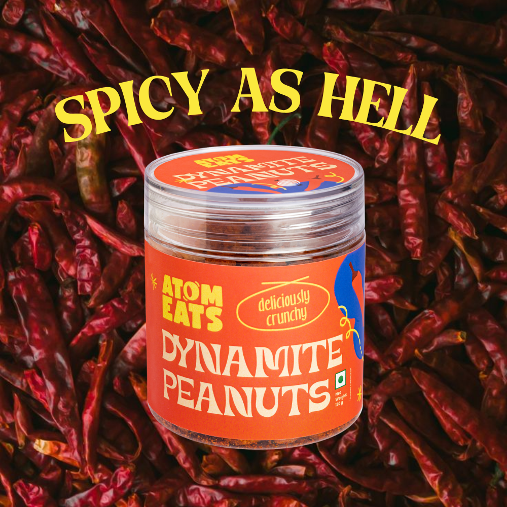 Atom Eats Dynamite Peanuts | (120g Pack X 2) by Atom Eats