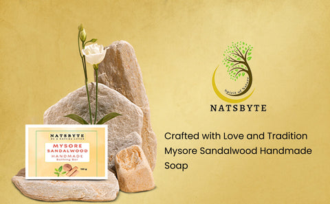 Natsbyte Handmade Mysore Sandlewood Soap for Bath - 120g