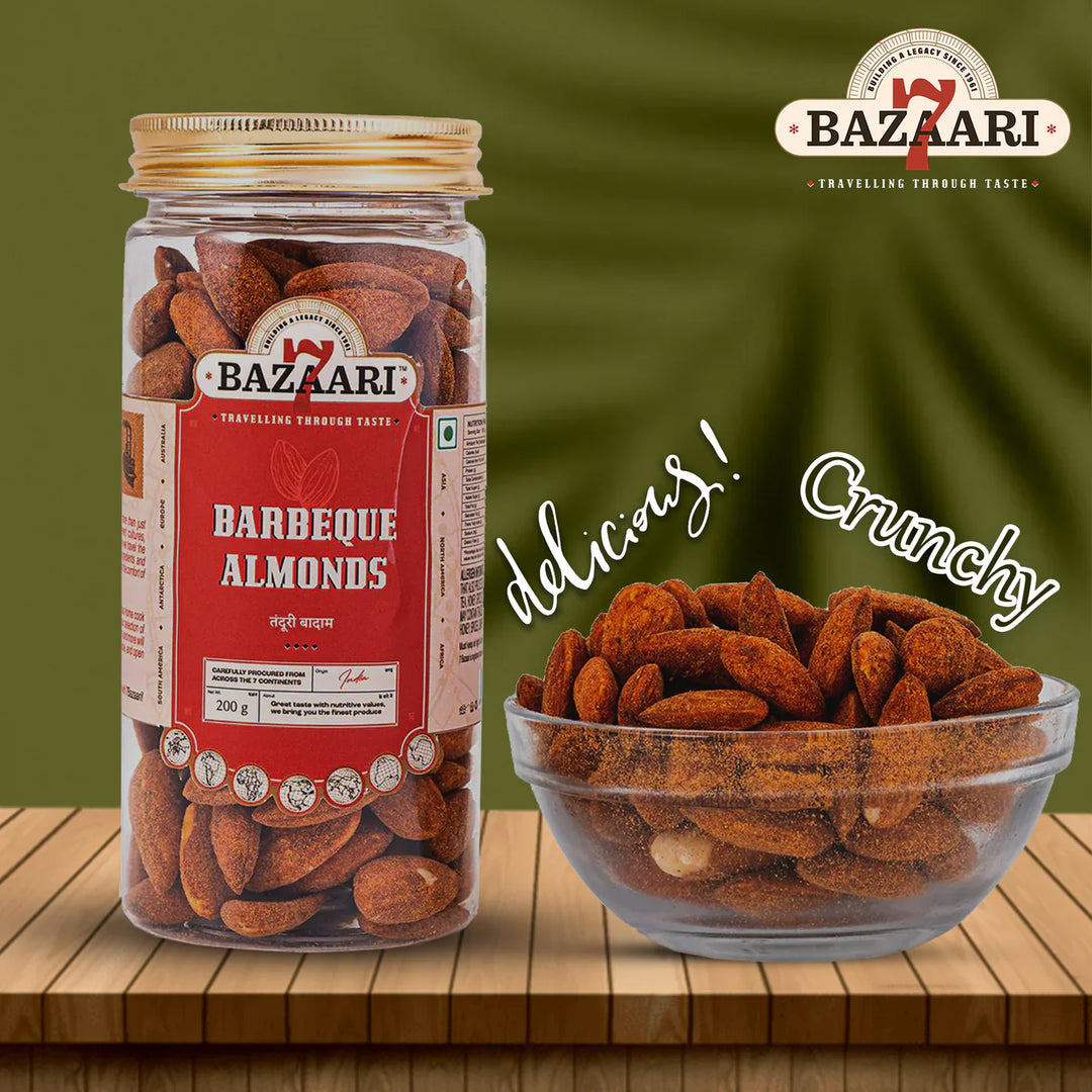 7 Bazaari Roasted Almond Barbeque 200 gm