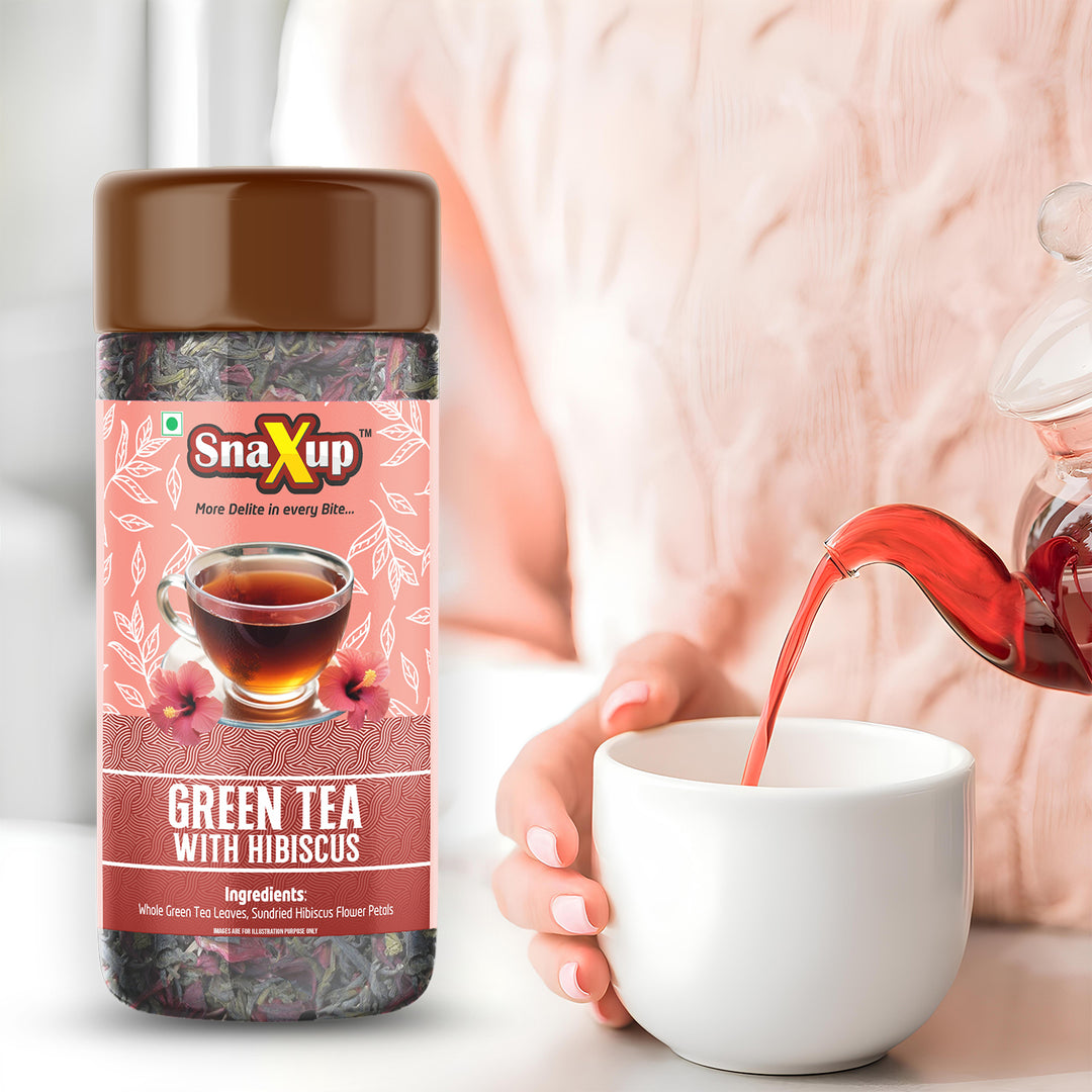 Snaxup Green Tea With Hibiscus Tea