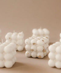 Big Bubble Candle with Gold (Set of 2)