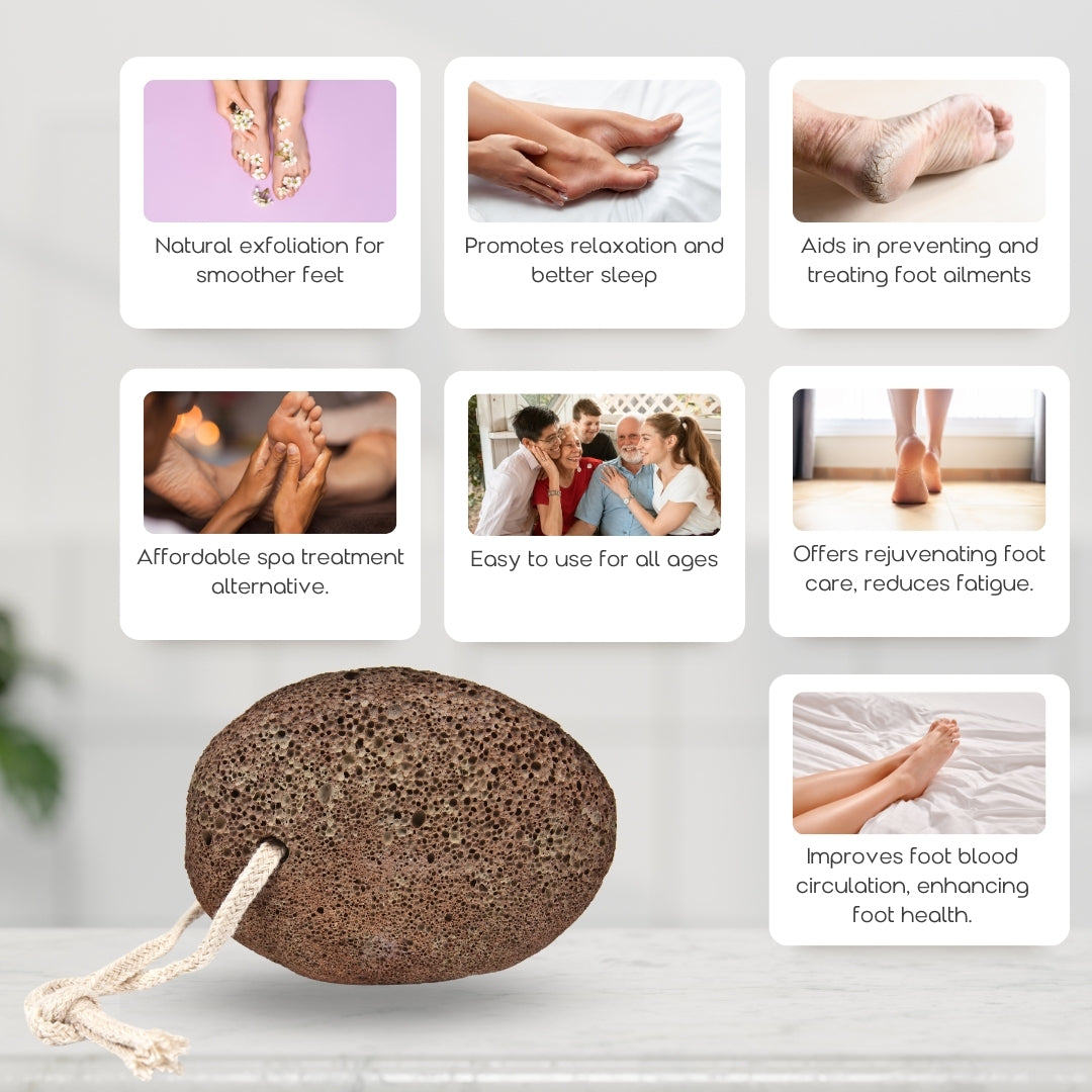 Organic B Cooled Volcano Lava Foot Scrub Stone| Deep Exfoliation