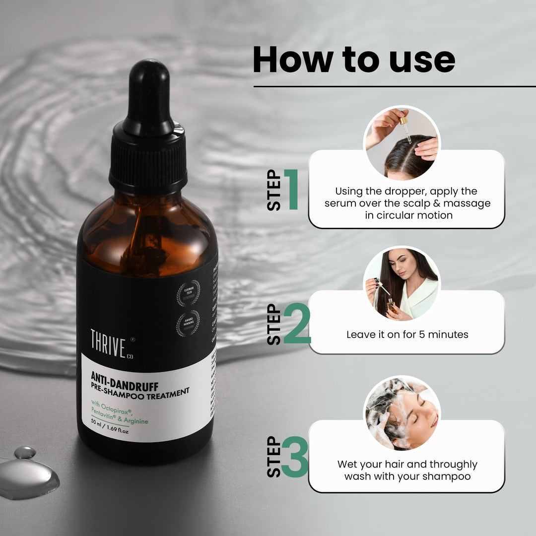 ThriveCo Anti-Dandruff Pre-Shampoo Treatment Lotion, For Dandruff, Itchy Scalp Treatment | 50ml