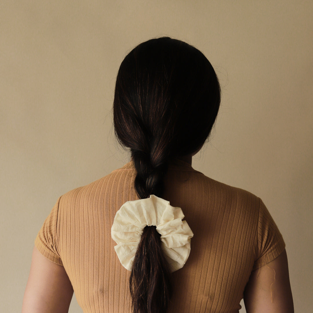 Akiiko Sutachi Scrunchies (Set of 3) - Cotton Canvas - Natural