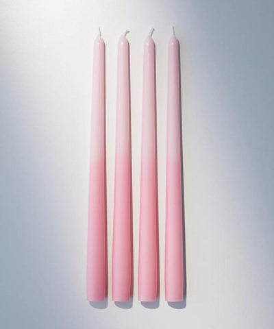 Mix & Match Tapered Candles (Pink Colored Set of 4)