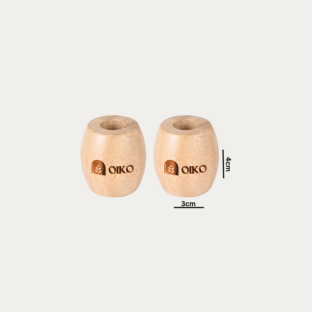 OIKO Bamboo versatile Holder | Elegant Storage for Toothbrush & Pen Pack of 2