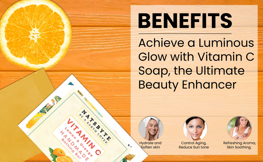 Natsbyte Handmade Natural Vitamin C Soap for Bath - 120g