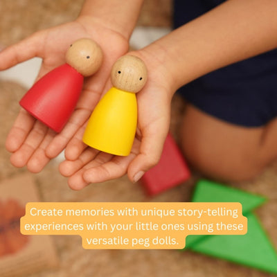 Friends - Set of Four Wooden Peg Dolls