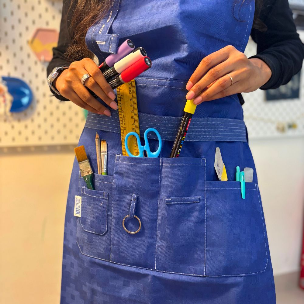 Kitsters Art Apron | Mess-Free Crafting | Adjustable Fit